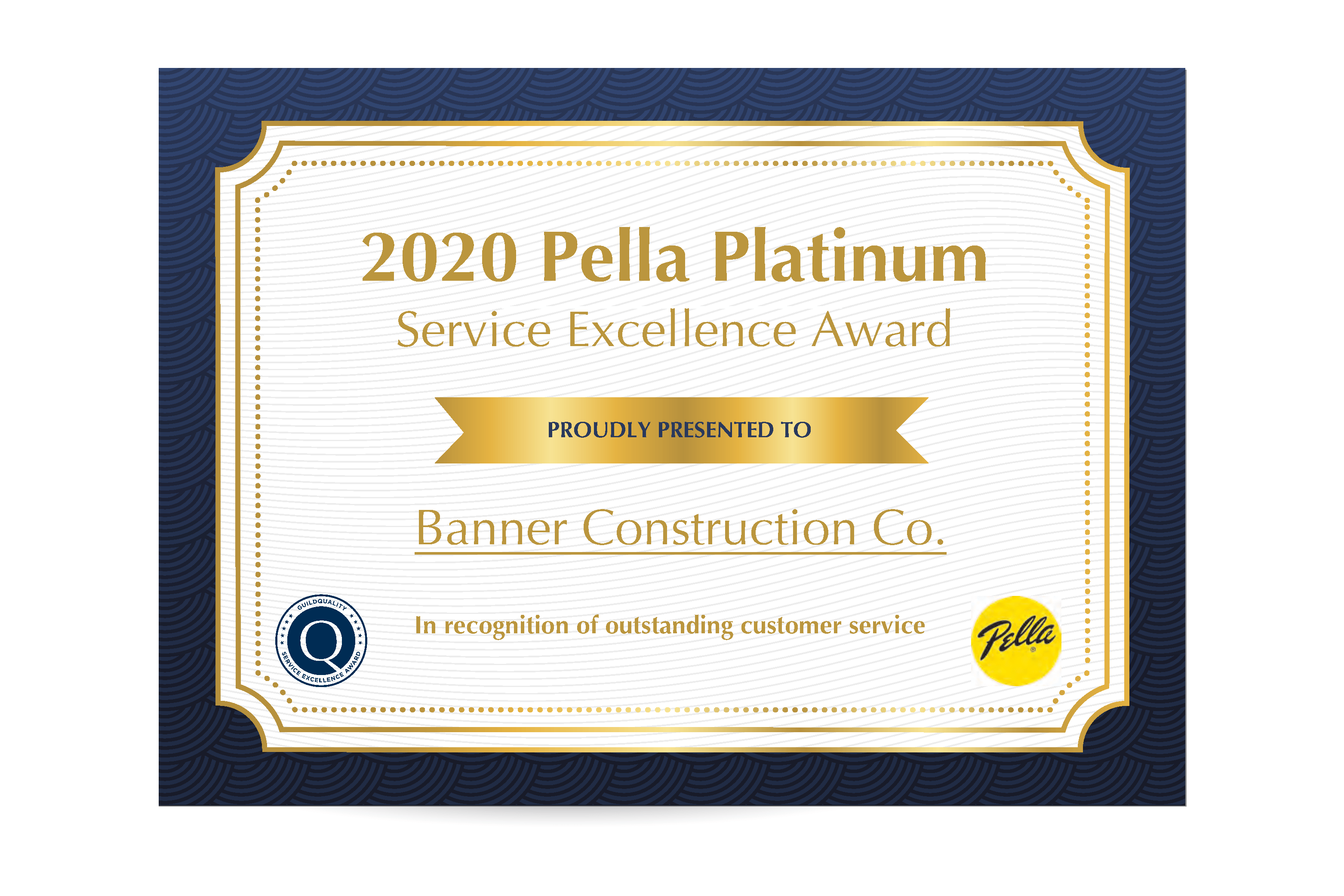 Pella platinum service award