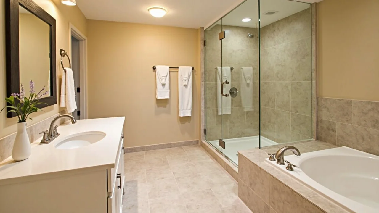 Luxury basement wellness retreat with sauna and fitness studio, highlighting custom high-end features for basement room addition planning