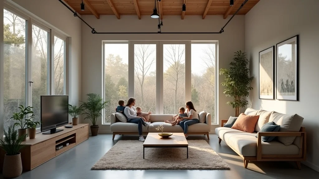 Modern converted garage interior as living space, converting garage to room addition