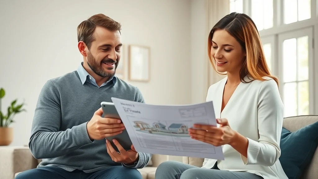 Homeowners and realtor reviewing home value estimate, discussing how bump out and addition impact resale and living space