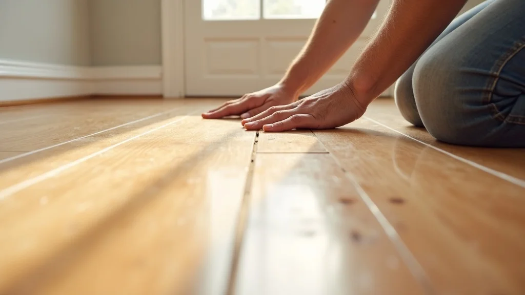 Polished wood floor installation, garage conversion finish work