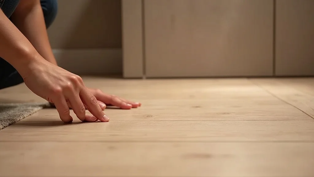Sleek basement flooring with luxury vinyl planks and radiant heating, showing modern finishing details for basement room addition planning
