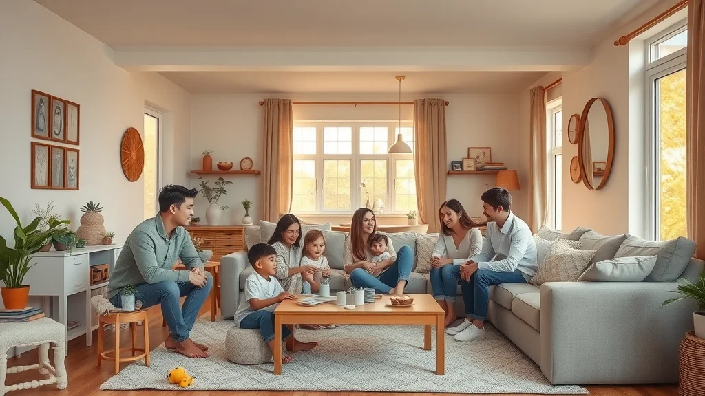 Family enjoying newly expanded living space in a family room with bump out, demonstrating lifestyle improvement with added square footage