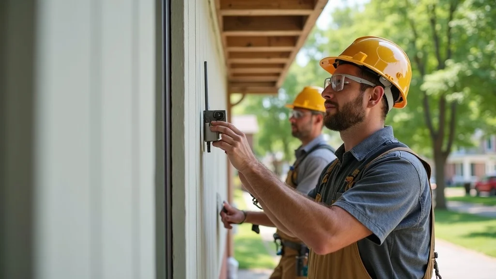 Siding installation team positioning James Hardie fiber cement siding St Louis professional teamwork install process