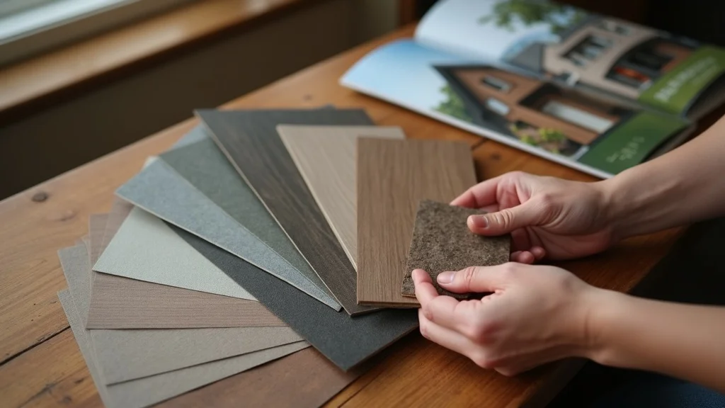 St Louis siding installer comparing fiber cement, cement, vinyl, and engineered wood siding samples options