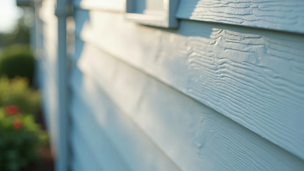 Detailed James Hardie fiber cement siding closeup crisp edges wood grain premium siding product St Louis