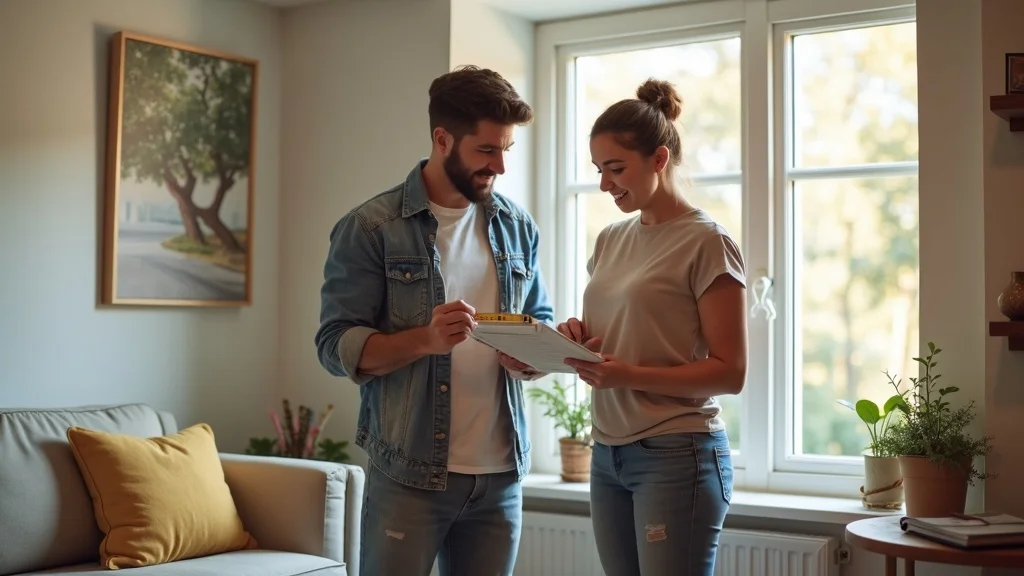 Window installation professional consulting with homeowner about how to measure for window replacement
