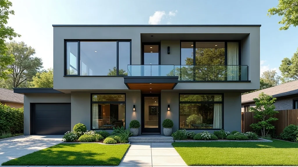 Sleek contemporary home with fiberglass windows — showcasing how to choose premium window materials for strength and modern style