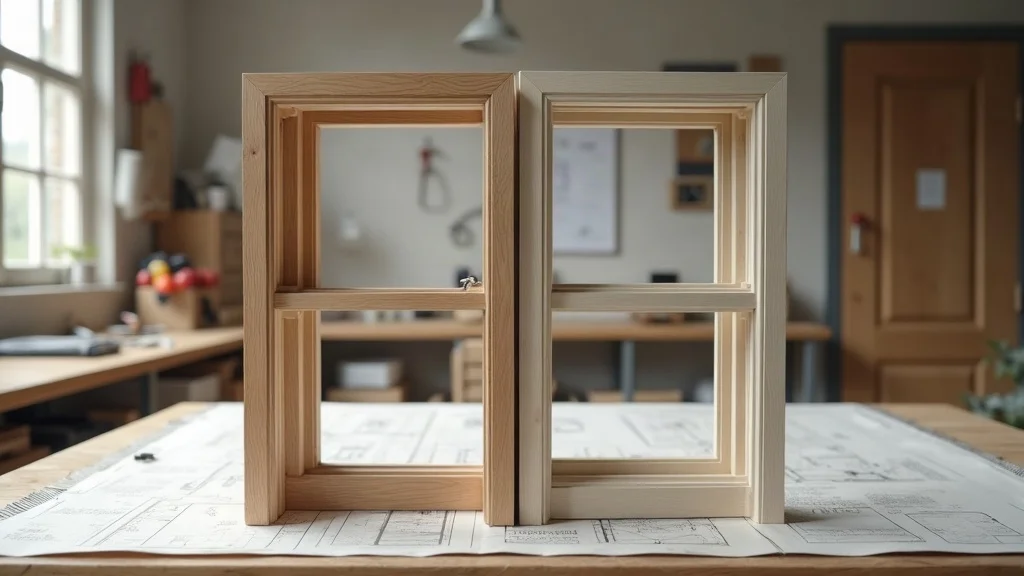 Comparison of wood, aluminum clad, and modern composite window samples for historic homes