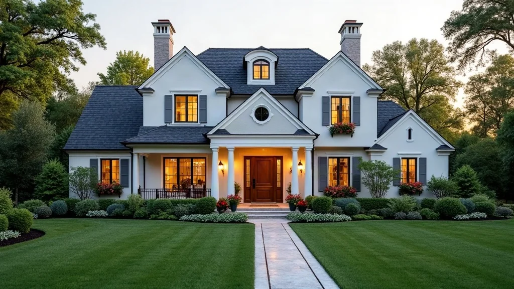 Luxurious home exterior with freshly installed premium window materials — curb appeal after learning how to choose premium window materials