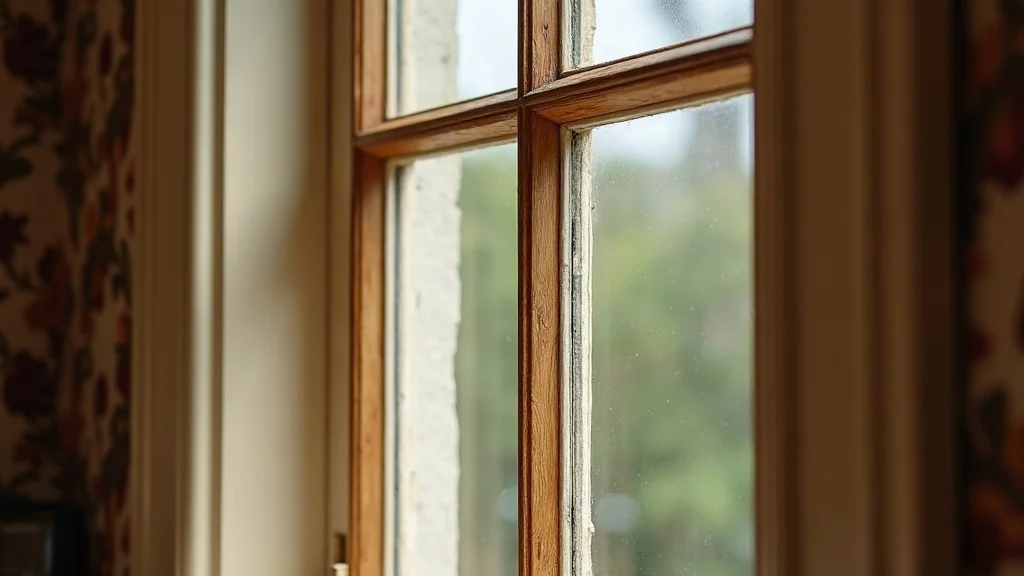 Elegant detail of historic window frame with vintage glass, demonstrating choosing windows for historic homes